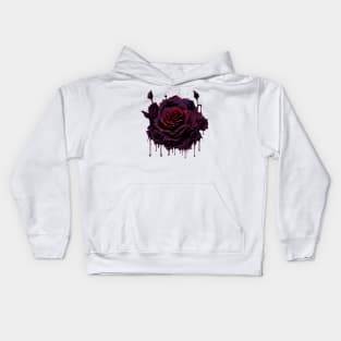 Gothic Bleeding Rose Kids Hoodie